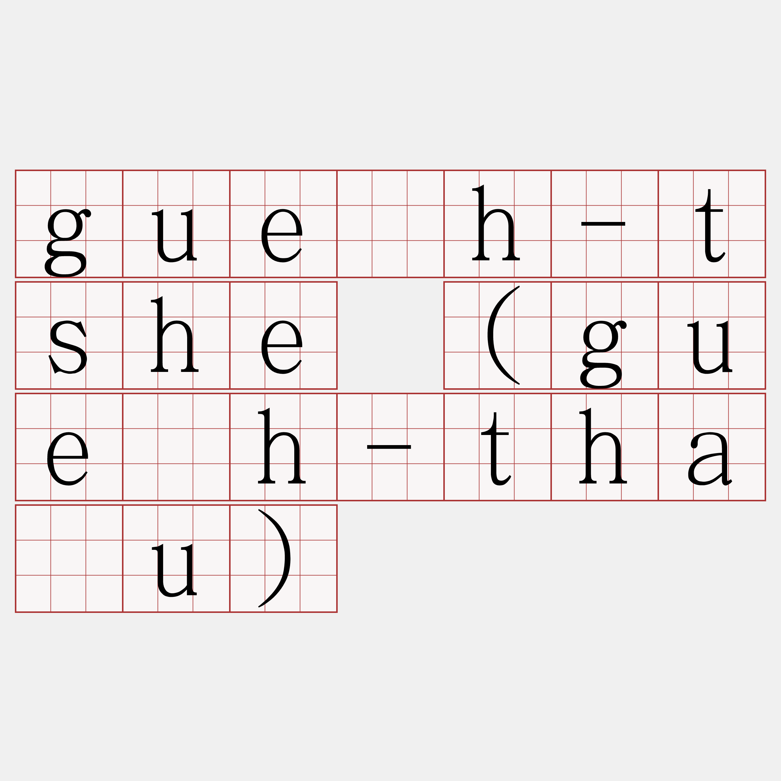 gue̍h-tshe (gue̍h-thâu)